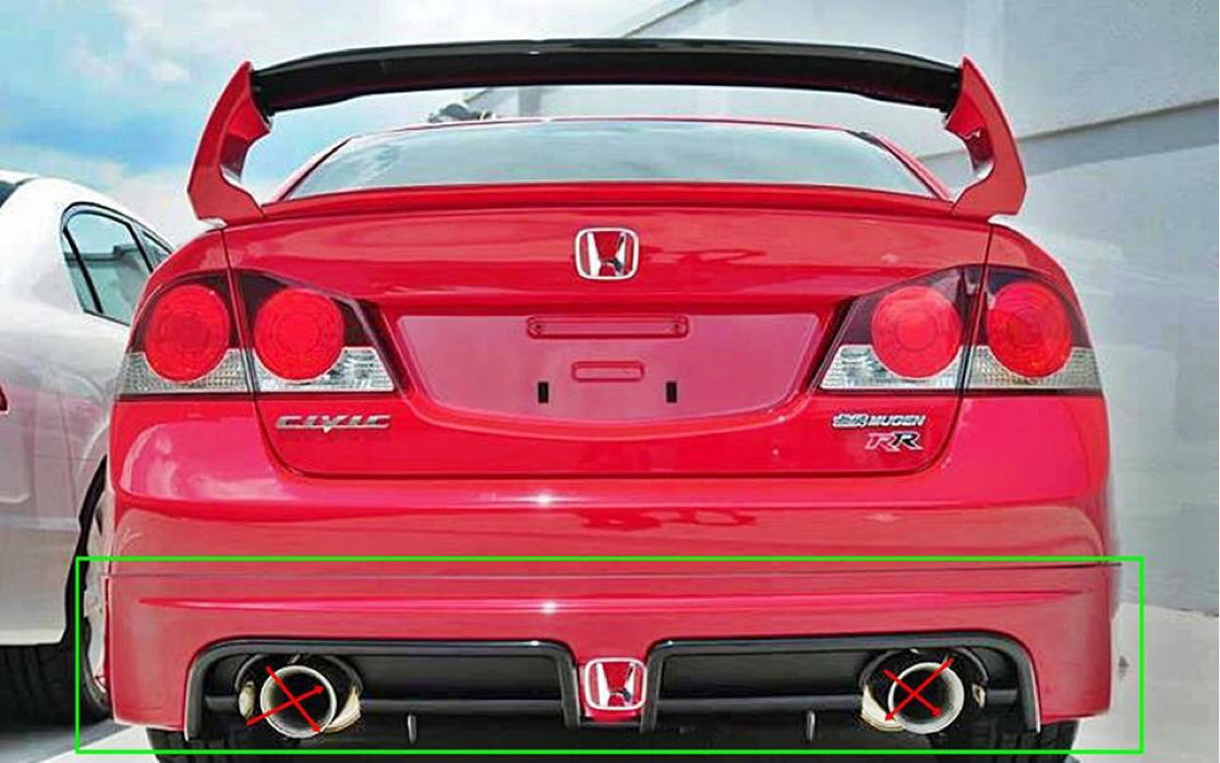 Honda Civic FD6 2007-2009(Makyajsız) Body Kit Plastik Çift Çıkış